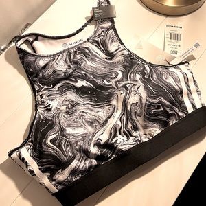 Adidas Aeroready Light Support Sports Bra women’s size M D-DD (40DD) Black White